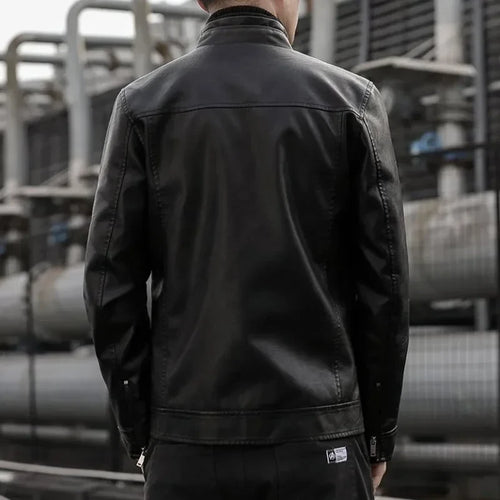 Men's Slim Fit Leather Blazer